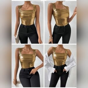 Tank Top Elegant Solid Slim Fit Sleeveless